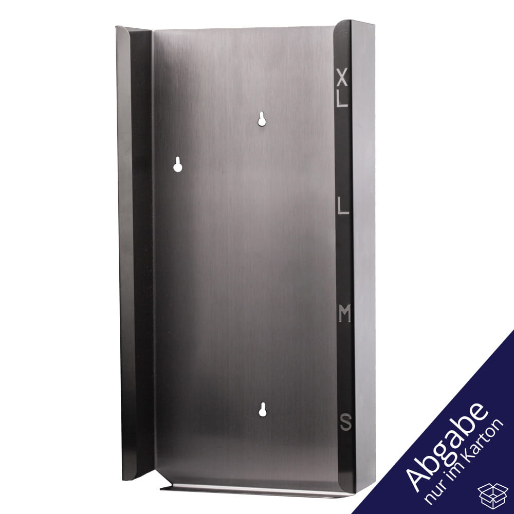 Einmalhandschuh Spender, Handschuh-Dispenserhalter, 260 x 515 x 98 mm, Edelstahl