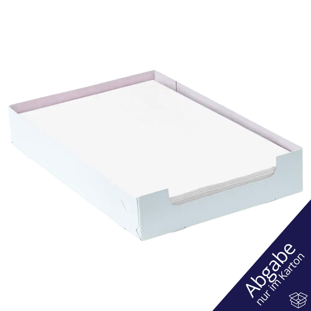 Einweg Tray-Filterpapier in der Box, 18 x 28 cm, Farbe weiß, Zellstoff
