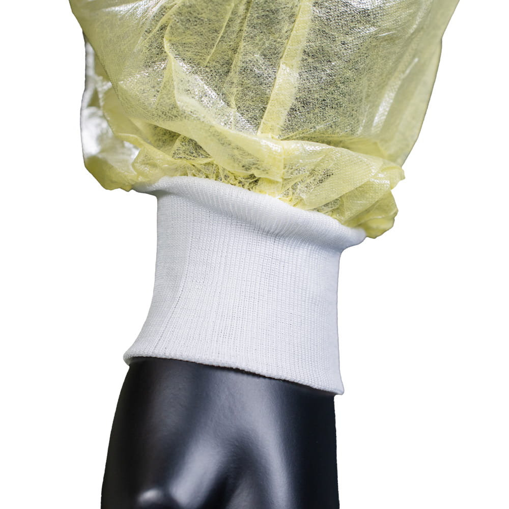 Vlieskittel mit PE-Beschichtung, Größe L, XL, Farbe gelb, Vlies, Med-Comfort