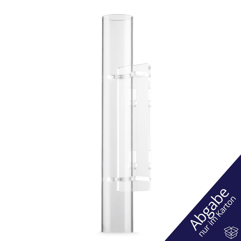 Spender für 80 Medizinbecher, transparent, milchig, 390 x 50 mm