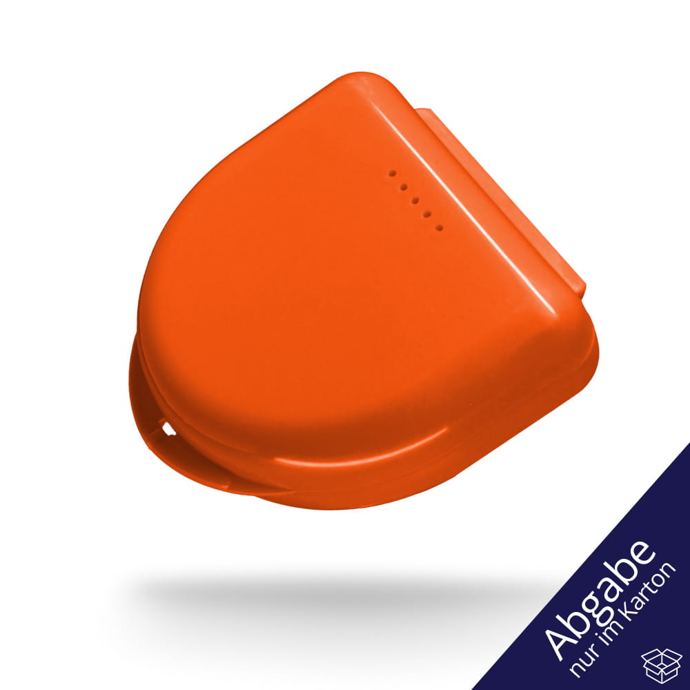 PP Dental Schienendose für Erwachsene, 65 x 58 x 20 cm, Farbe orange, Polypropylen