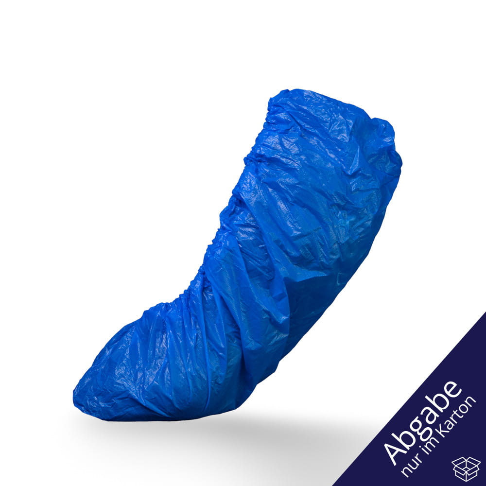 PE Einmal Überziehschuhe extra stark, 15 x 42 cm, blau, Polyethylen, Med-Comfort