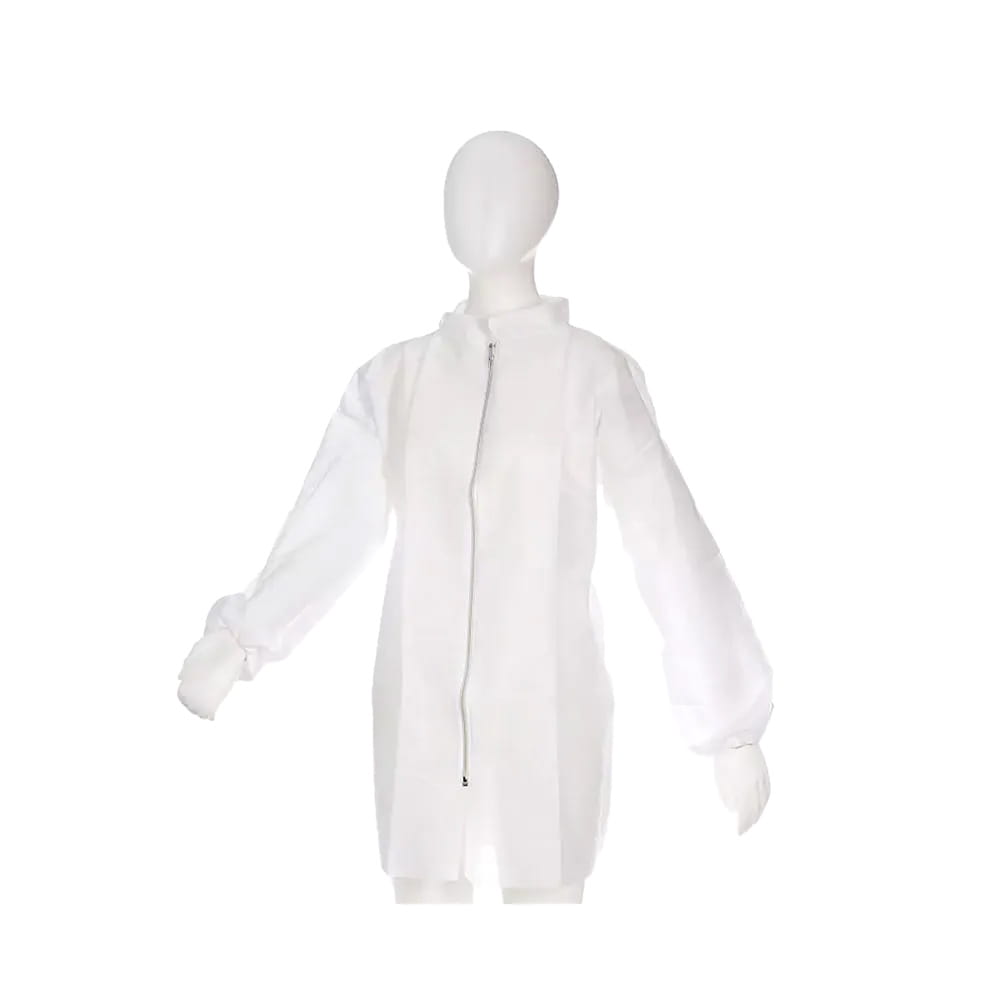 PP-Vlies Besucherjacke mit Reißverschluss, weiß, Größe M, Med-Comfort PP-Vlies Besucherjacke mit Reißverschluss, weiß, Größe M, Med-Comfort