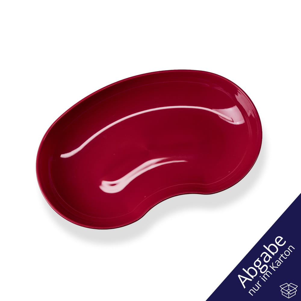 Kunststoff Nierenschale, Farbe bordeaux, rot, weinrot, 24 cm, 600 ml, Med-Comfort