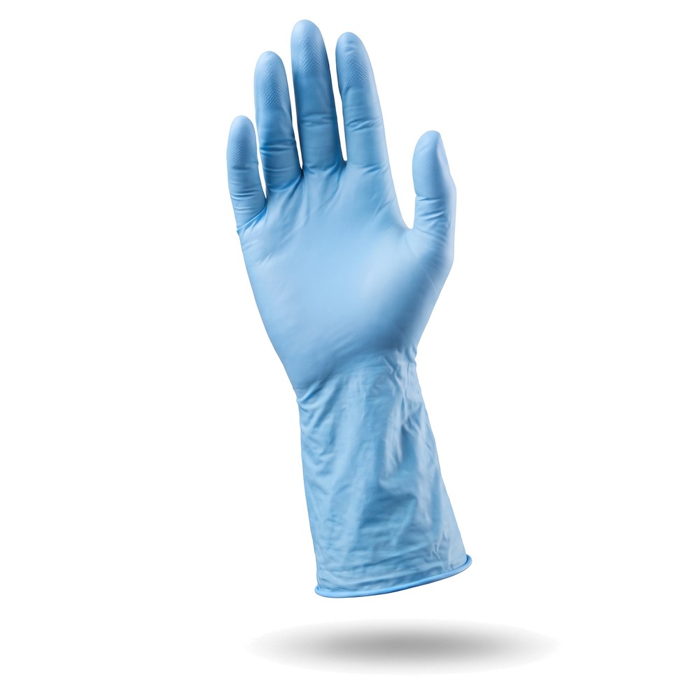 Lange Nitrilhandschuhe, blau, Größe M, puderfrei, Med-Comfort blue 300