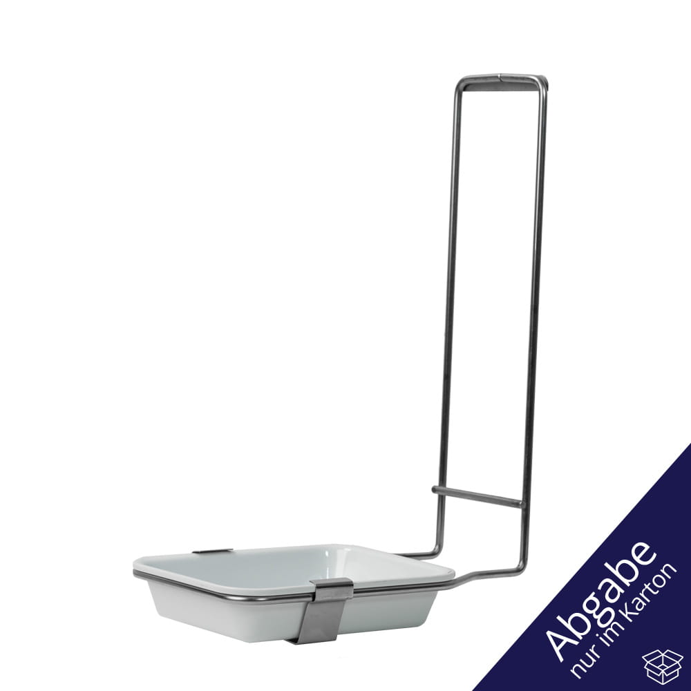 Schalenhalter aus Edelstahl, für alle 500 ml Desinfektions- und Seifenspender mit herausnehmbarer Schale aus Kunststoff als Zubehör für Wandspender kaufen.