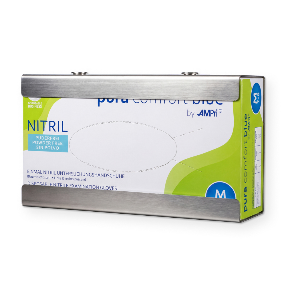 Einmalhandschuh Spender Stecksystem, Handschuh-Dispenserhalter, 202 x 112 x 52 mm, Edelstahl