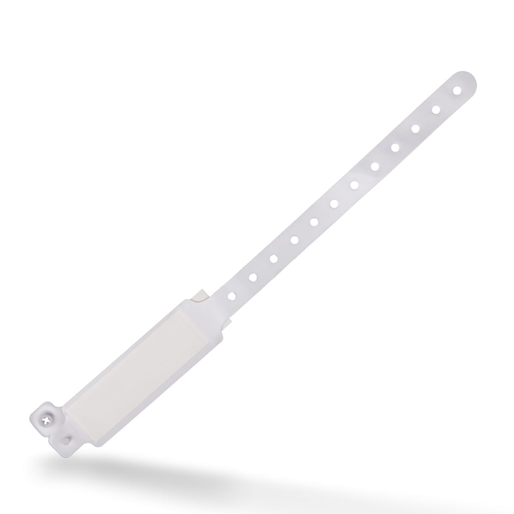 PVC Patientenarmband für Erwachsene, Farbe weiß, 242 x 25 mm