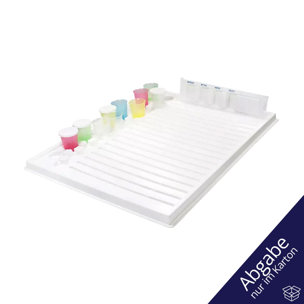 Medikamententablett, Kunststoff, 440 x 340 x 15 mm