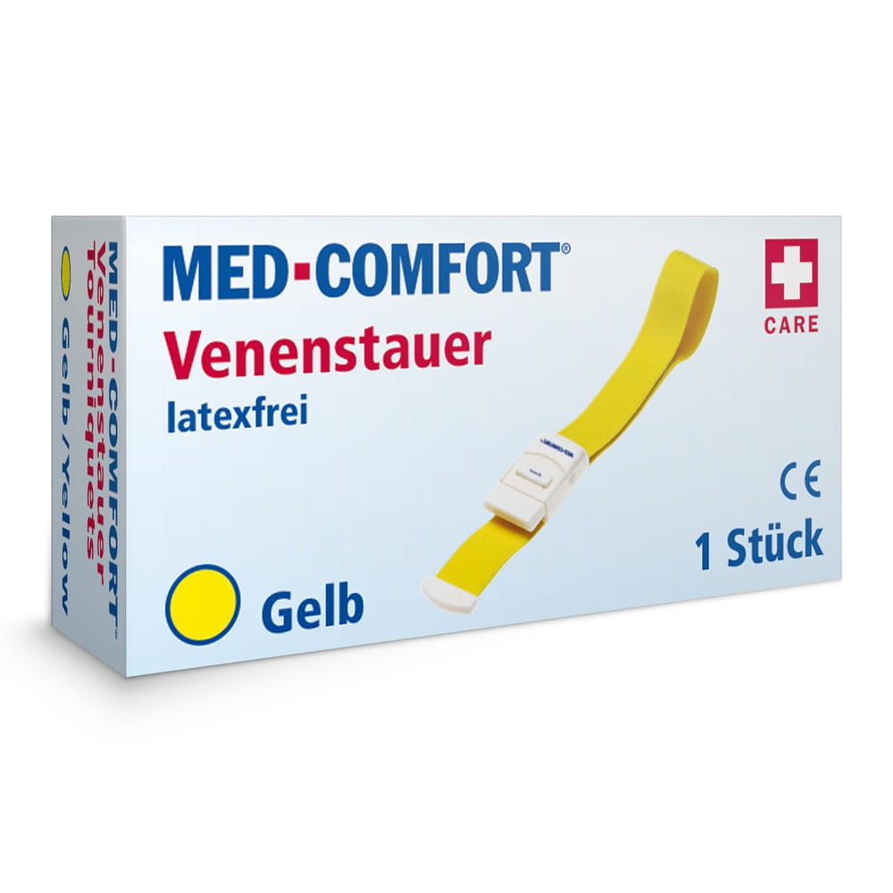 Venenstauer, Farbe gelb, 2,5 x 45 cm, Med-Comfort