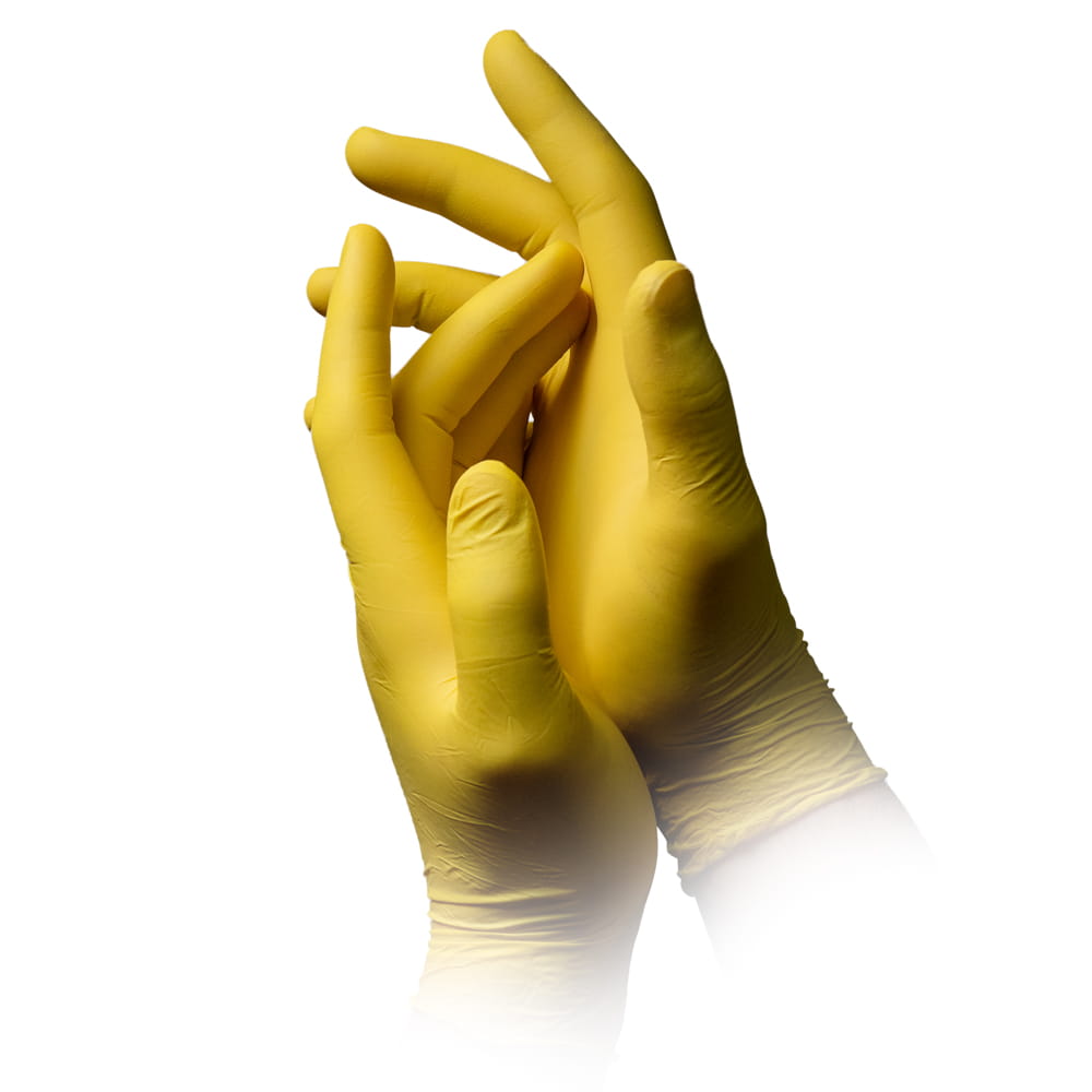 Nitrilhandschuhe, gelb, Größe M, puderfrei, Style Lemon by Med-Comfort