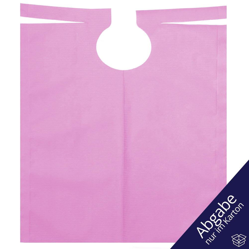 Patientenumhang mit PE Beschichtung, Farbe rosa , 530 x 600 mm