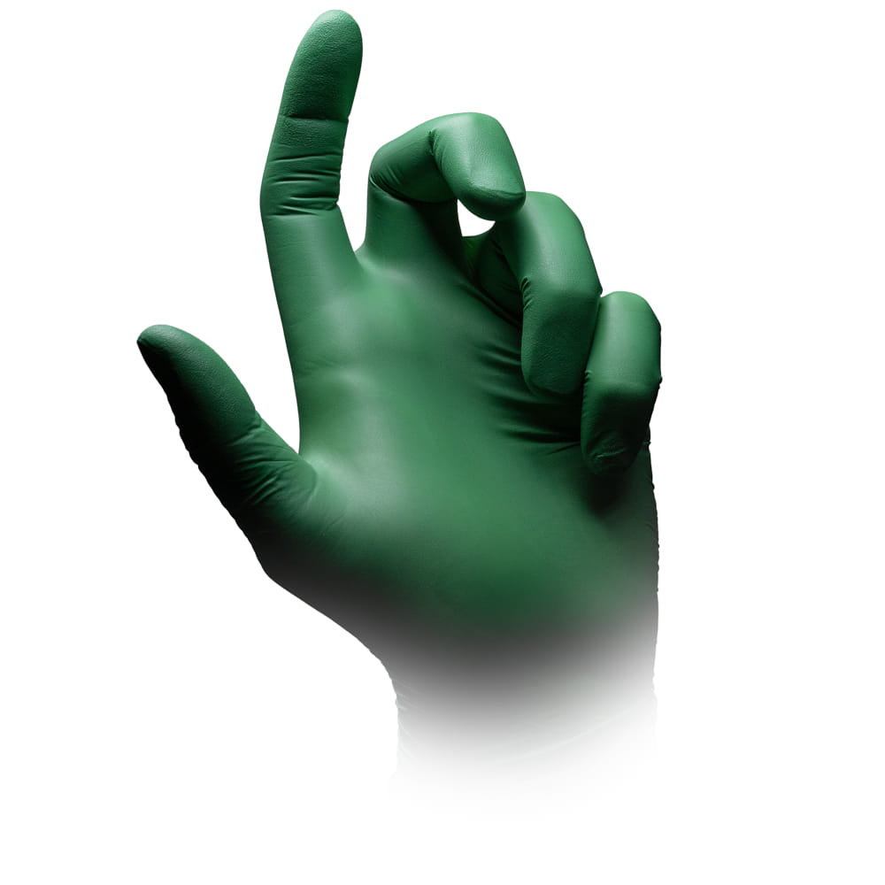 Nitrilhandschuhe, grün, Größe M, puderfrei, Nature Gloves by Med-Comfort