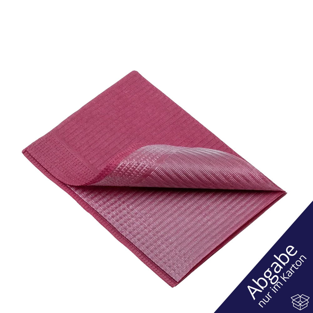 Dental Einweg Patientenservietten, 33 x 45 cm, Farbe weinrot