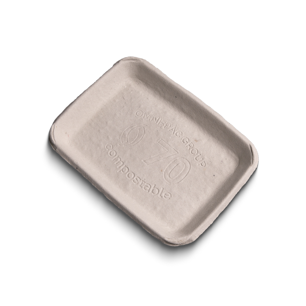 Foodtainer, Faserformschale, 180 x 136 x 20 mm, weiß, CareTainer