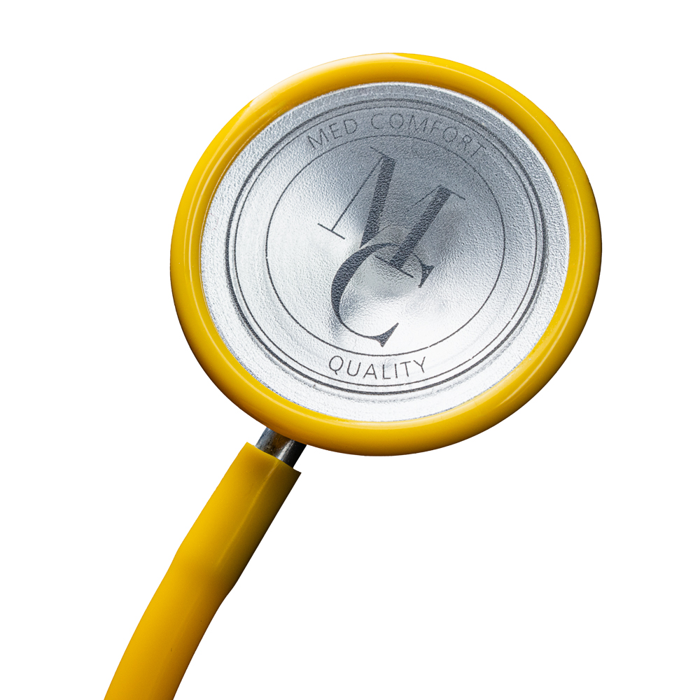 PVC Flachkopf Stethoskop, Farbe gelb, Med-Comfort