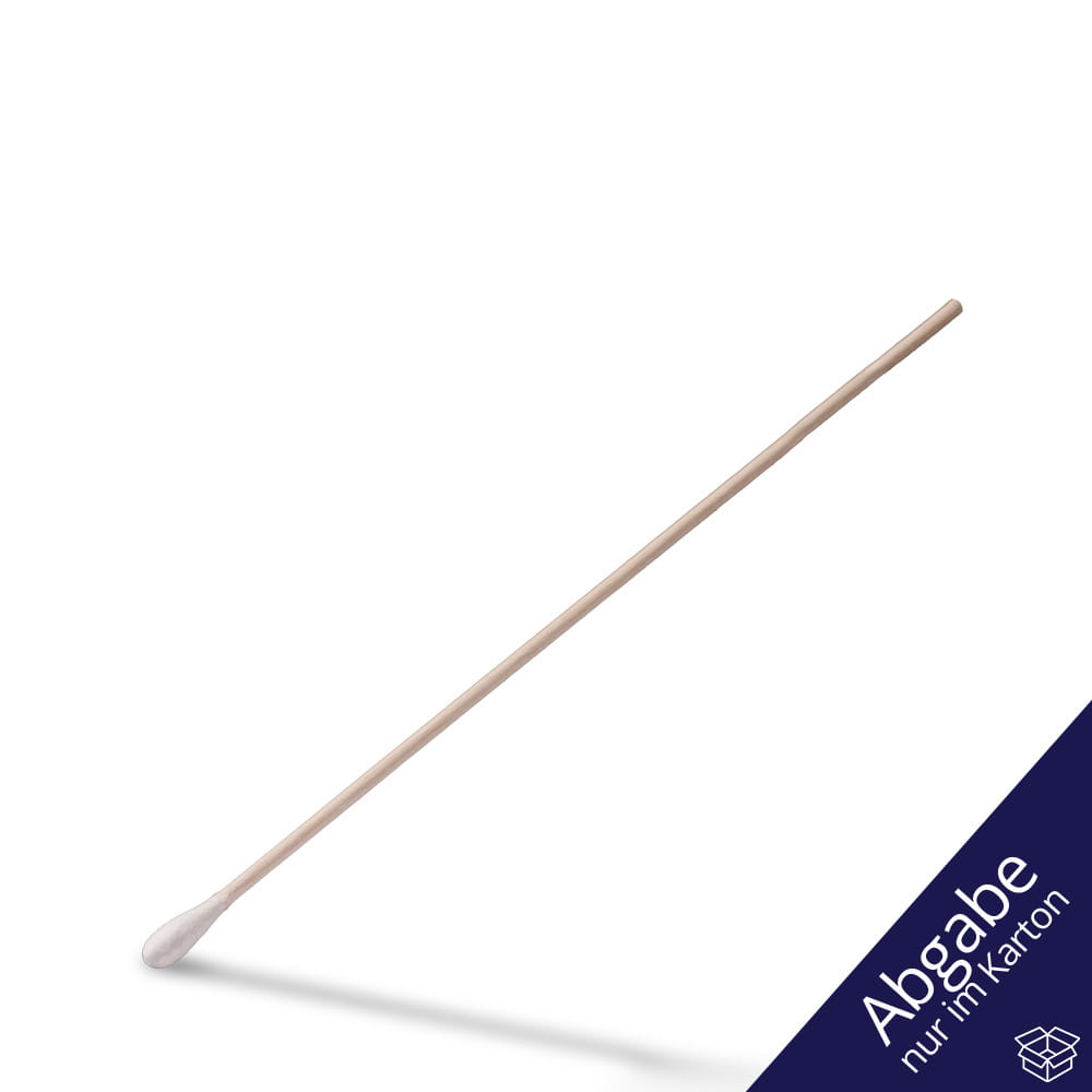 Einmal Holzstab Wattestäbchen, 150 mm, Naturholz, Baumwolle, Top-Comfort