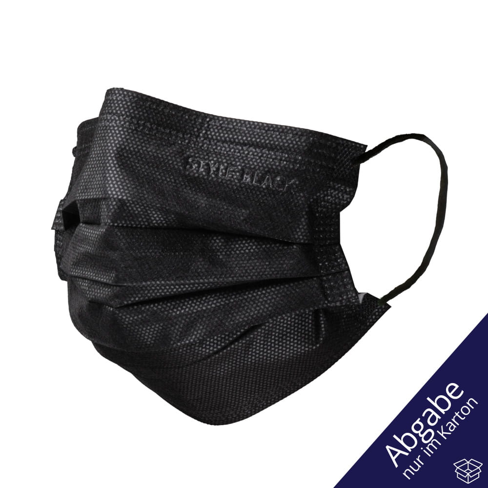 OP Maske, schwarz, black, Typ IIR, Style by Med-Comfort