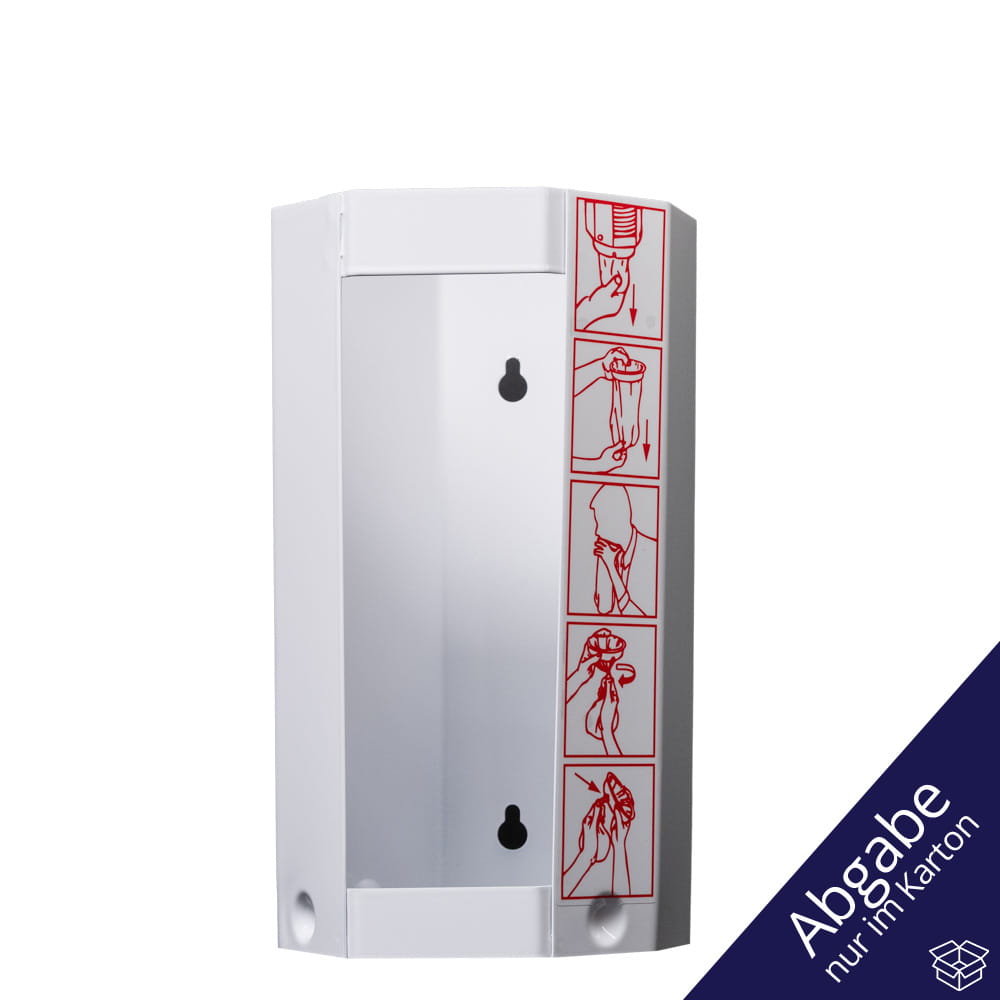 Stahlblech Spender für 30 Auffangbeutel, weiß, Größe M