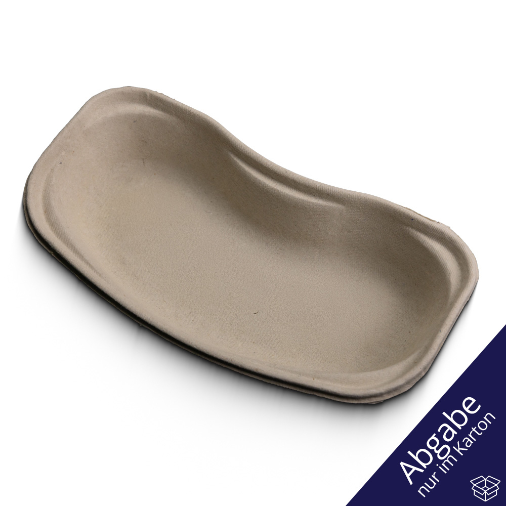 Einmal Faserstoff Nierenschale, grau, 252 x 150 x 48 mm, 700 ml