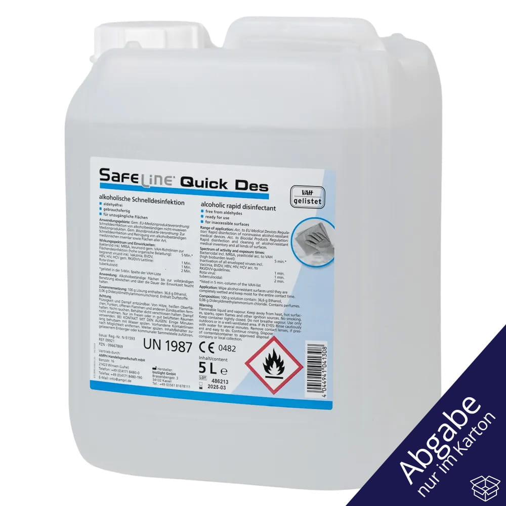 Schnelldesinfektion, 5 l, Safeline Quick Des N