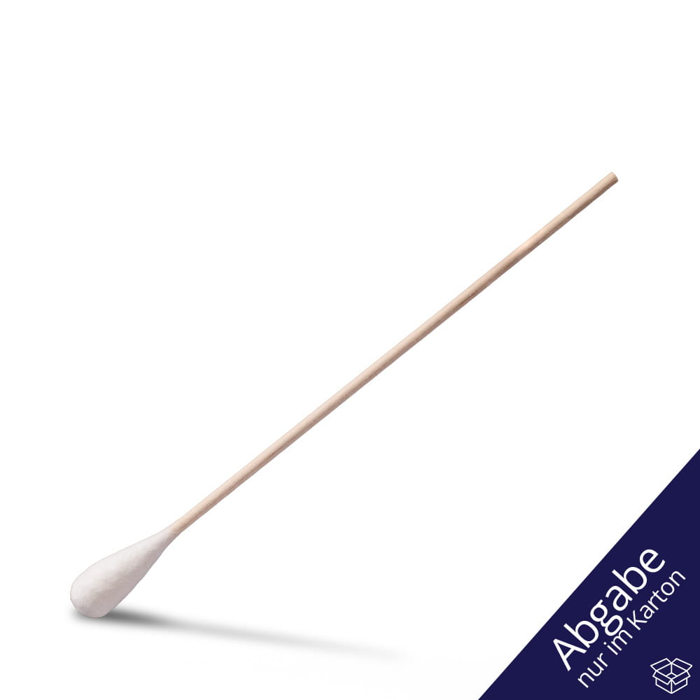 Einmal Holzstab Wattestäbchen, 150 mm, Naturholz, Baumwolle, Top-Comfort