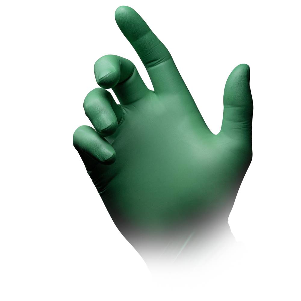 Nitrilhandschuhe, grün, Größe M, puderfrei, Nature Gloves by Med-Comfort
