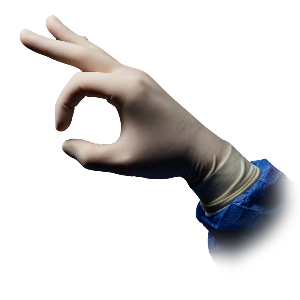 OP-Handschuhe, Latex Einmalhandschuhe, puderfrei, weiß, Gr. 7,5, Med-Comfort