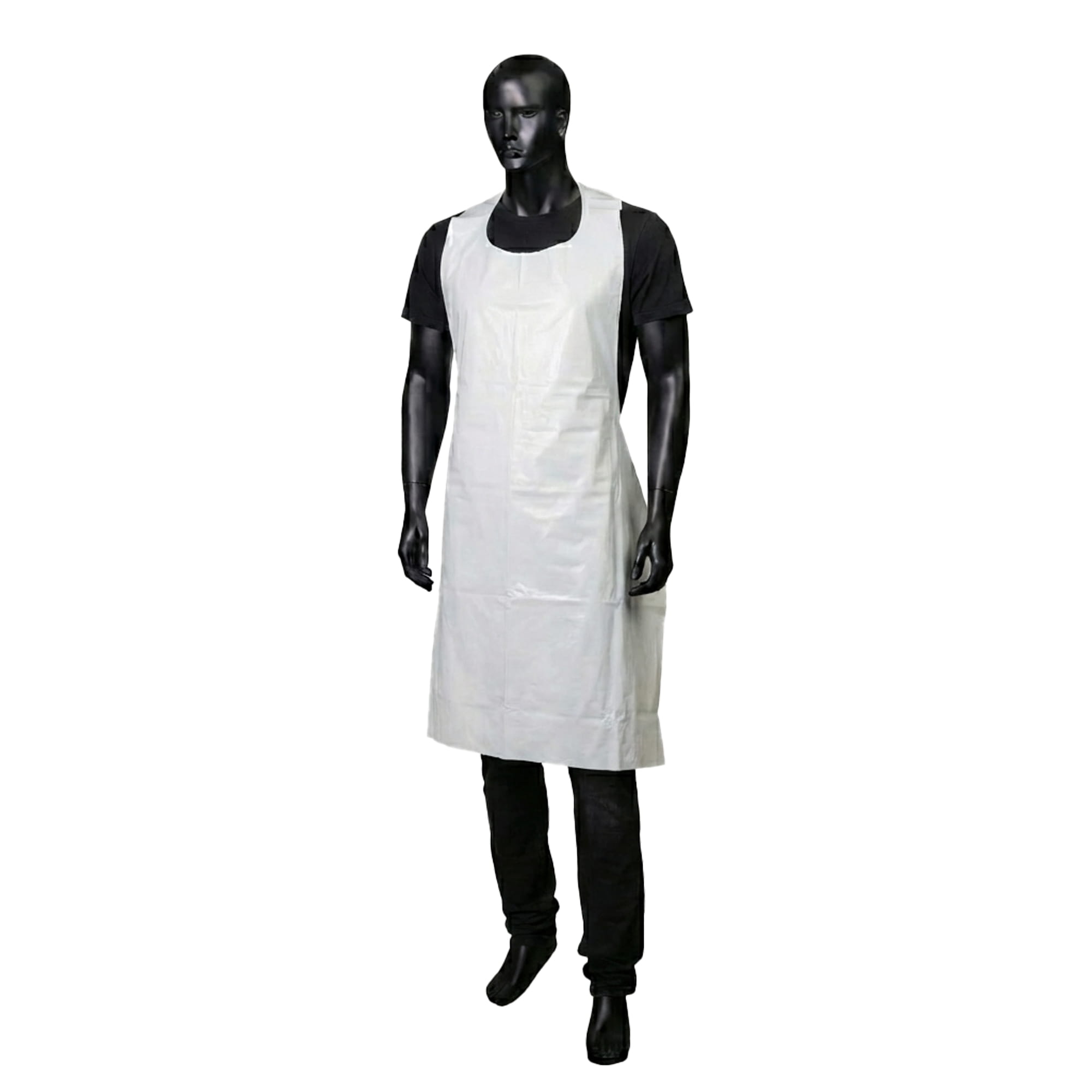 Einwegschürzen, weiß, glatte Oberfläche, 80 x 140cm, Polyethylen, geblockt, Med-Comfort