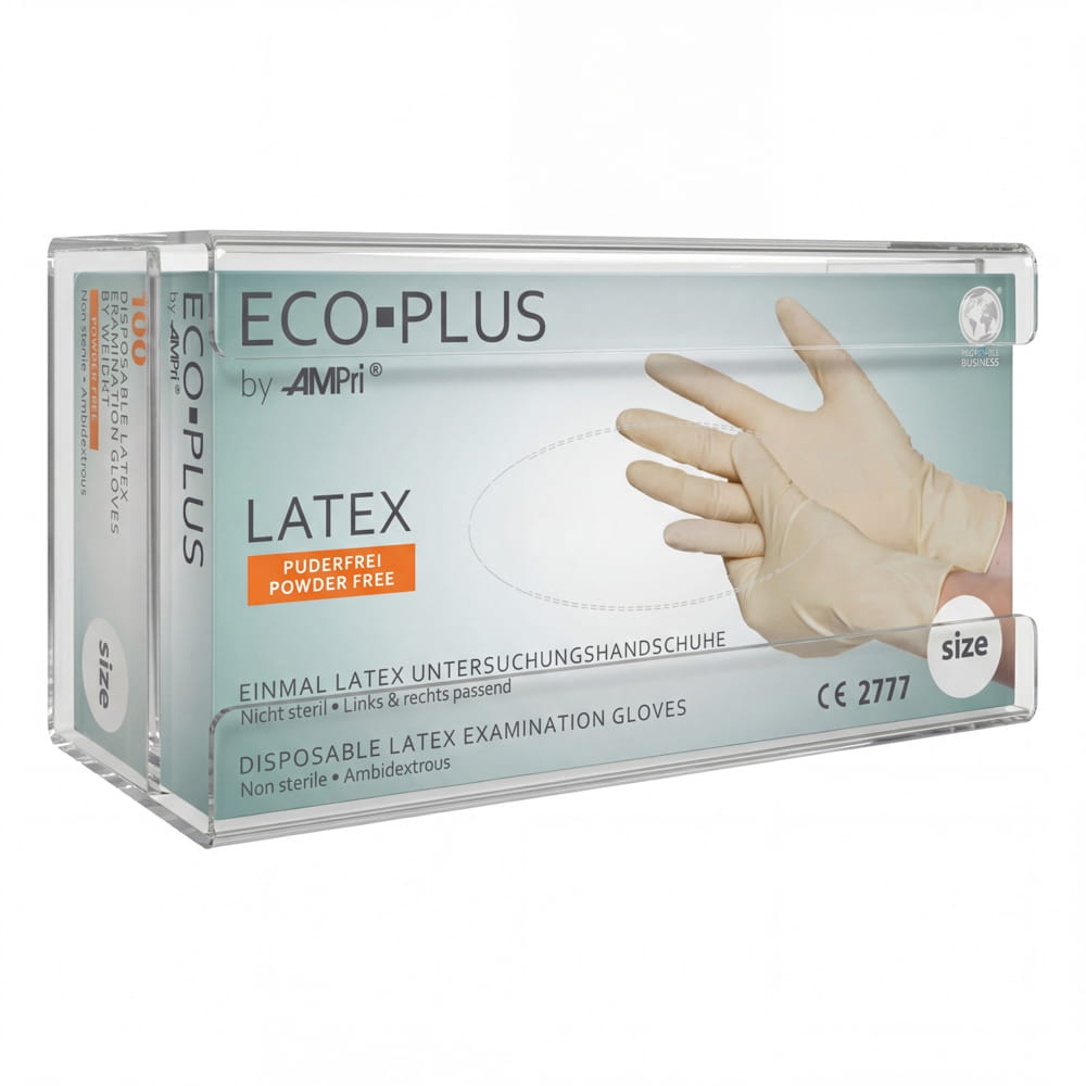 Einmalhandschuh Spender, Handschuh-Dispenserhalter, 250 x 135 x 95 mm, transparent, milchig, Acryl