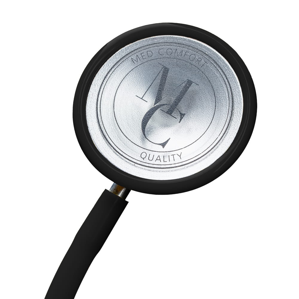 PVC Flachkopf Stethoskop, Farbe schwarz, Med-Comfort