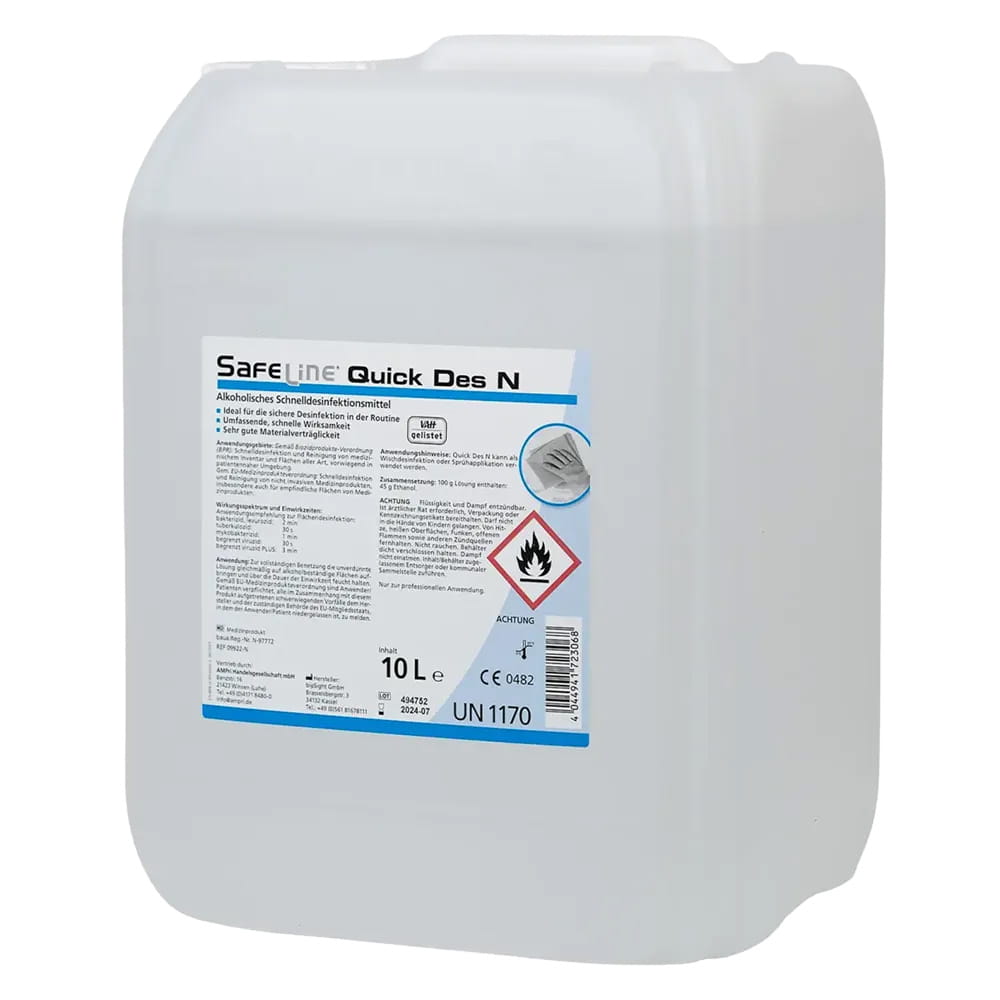 Schnelldesinfektion, 10 l, Safeline Quick Des N Schnelldesinfektion, 10 l, Safeline Quick Des N