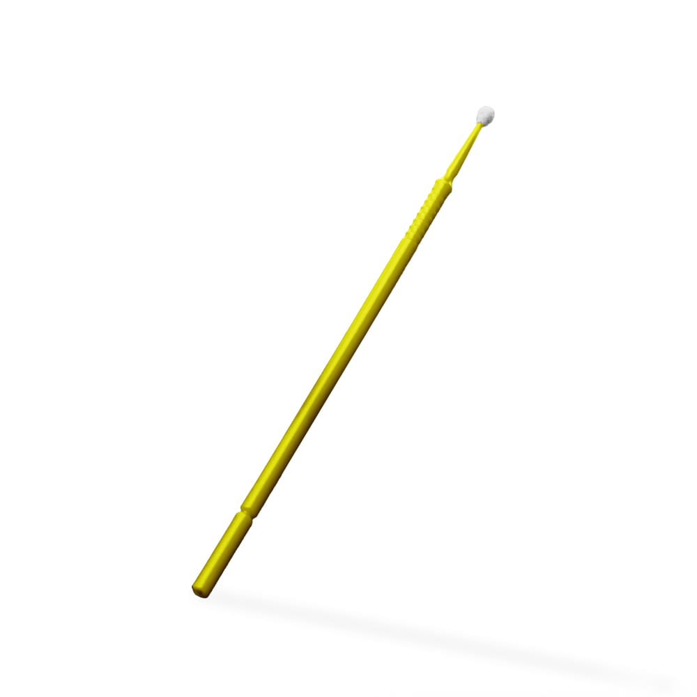Einmal Mikroapplikatoren, 10cm, gelb, fine, Kunststoff, Nylon, Med-Comfort