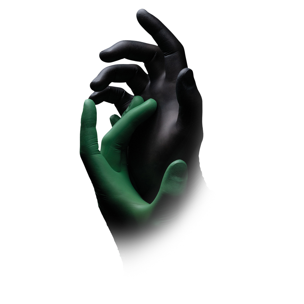 Nitrilhandschuhe, grün, Größe M, puderfrei, Nature Gloves by Med-Comfort