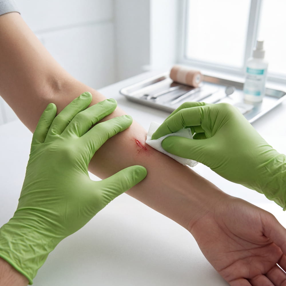 Style Latex Green by Med-Comfort Einmal-Latex-Schutz- und Untersuchungshandschuh