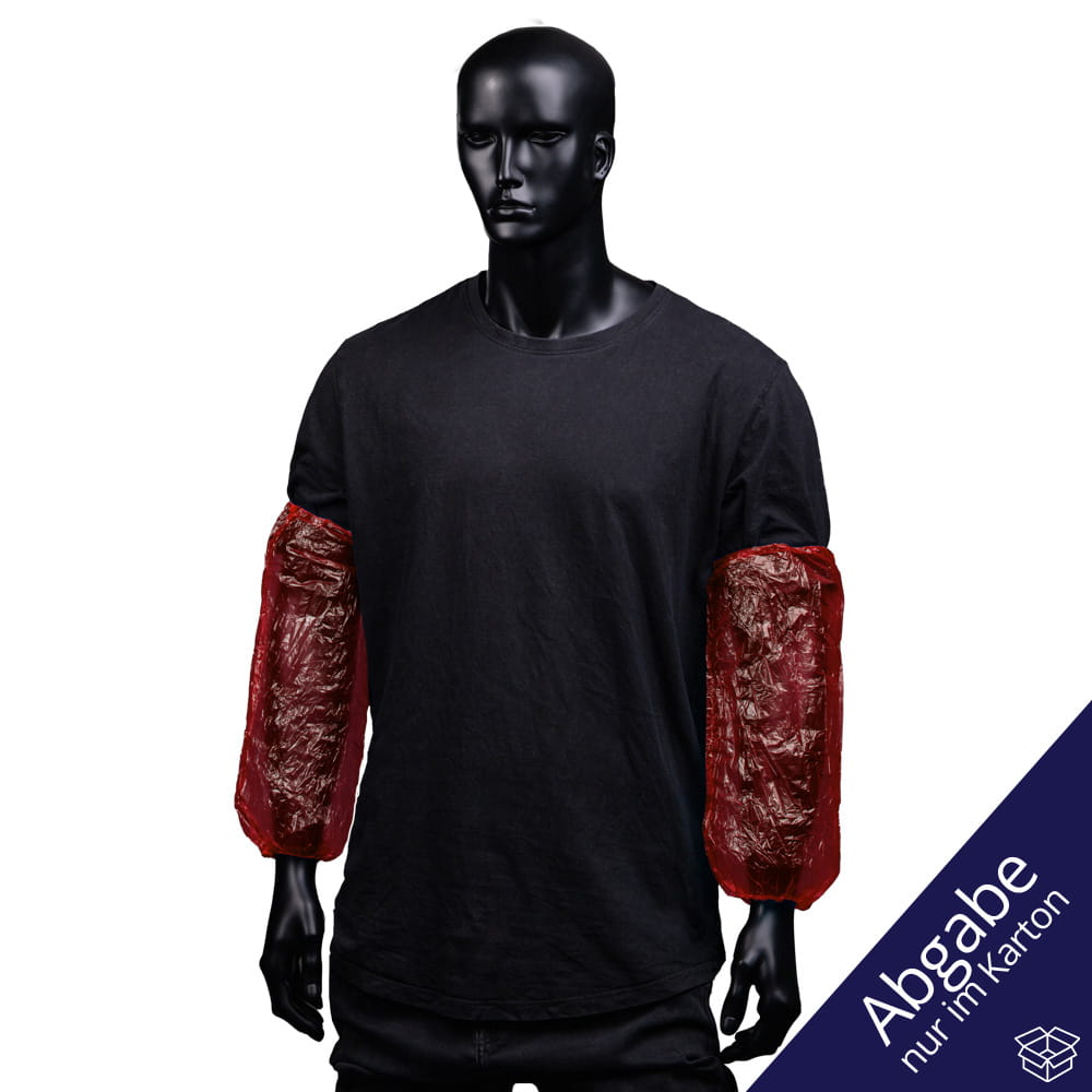 PE Ärmelschoner, 40 x 20 cm, Farbe rot, Polyethylen, Med-Comfort