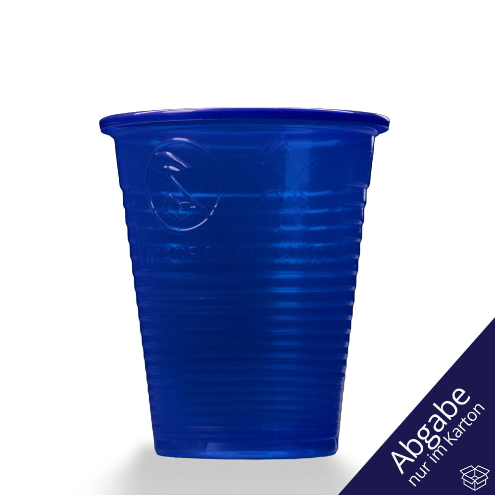 PP Mundspülbecher,180 ml, Farbe blau, Polypropylen