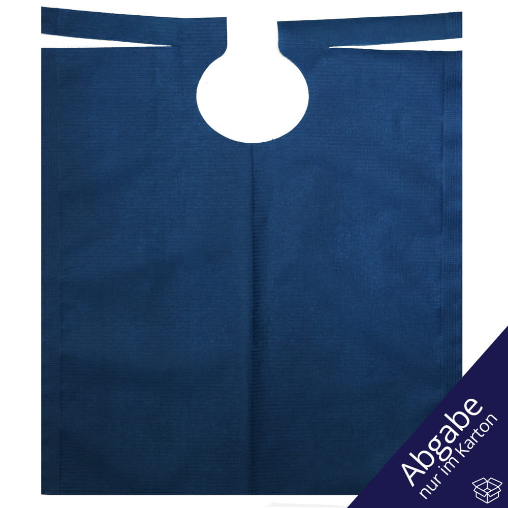 Patientenumhang mit PE Beschichtung, Farbe dunkelblau , 530 x 600 mm