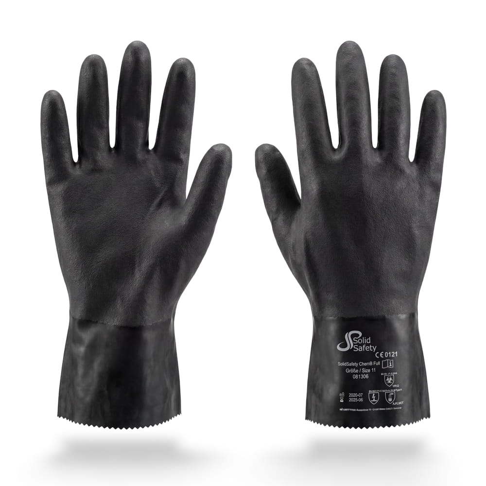 Chemikalienschutzhandschuh, Größe 7, 8, 9, 10, 11, Solidsafety ChemB Full