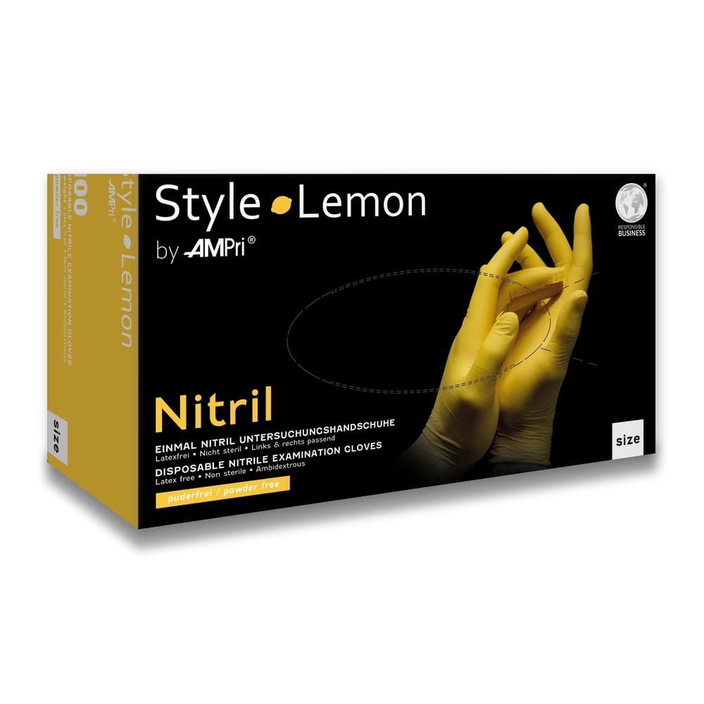 Nitrilhandschuhe, gelb, Größe XL, puderfrei, Style Lemon by Med-Comfort