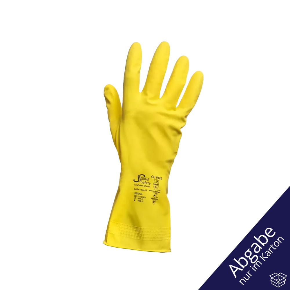 Chemikalienschutzhandschuh, Größe 7, gelb, SolidSafety ChemL