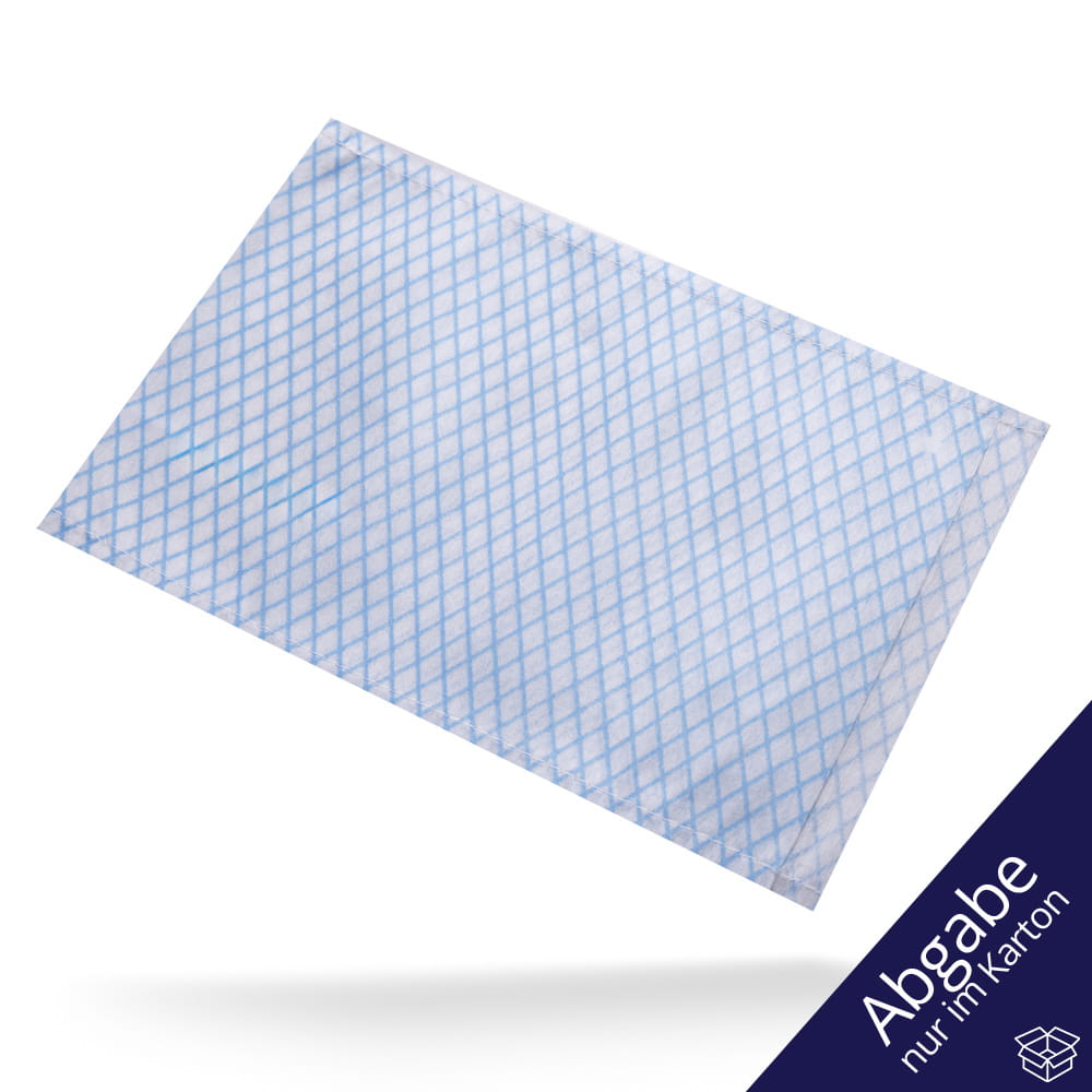 Einweg Waschhandschuh, weiß, blau Vlies, Eco-Plus