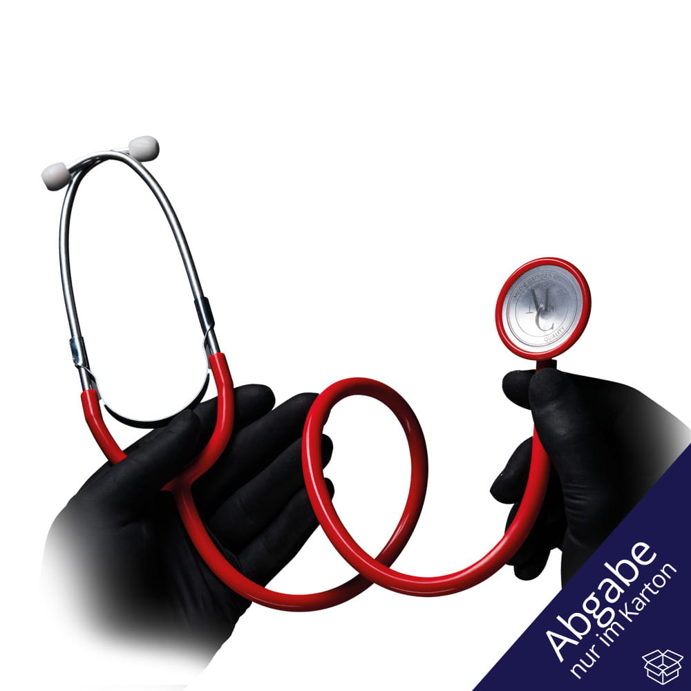 PVC Flachkopf Stethoskop, Farbe rot, Med-Comfort