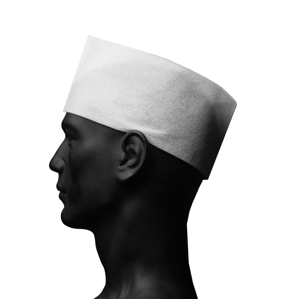 Schiffchenhaube aus Vlies , Farbe weiß, Größe unisize