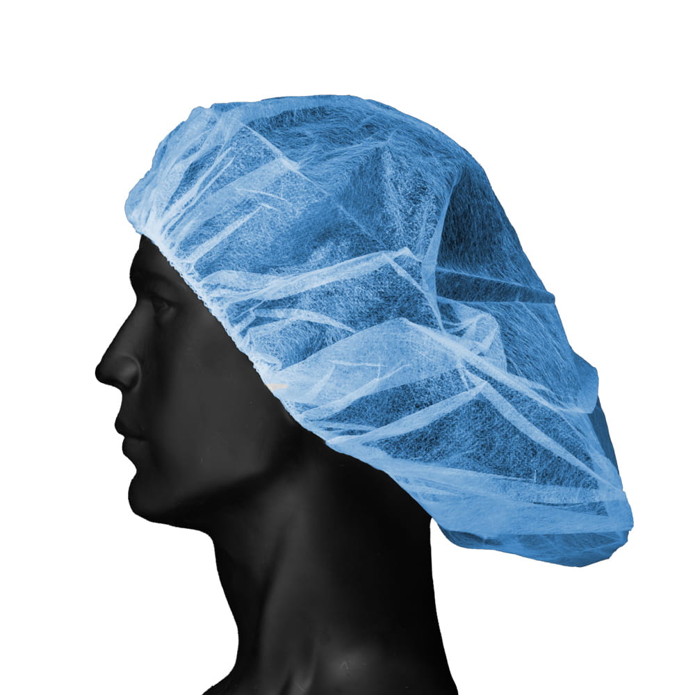 Baretthaube aus Polypropylen, Größe XL, hellblau, blau, Med-Comfort