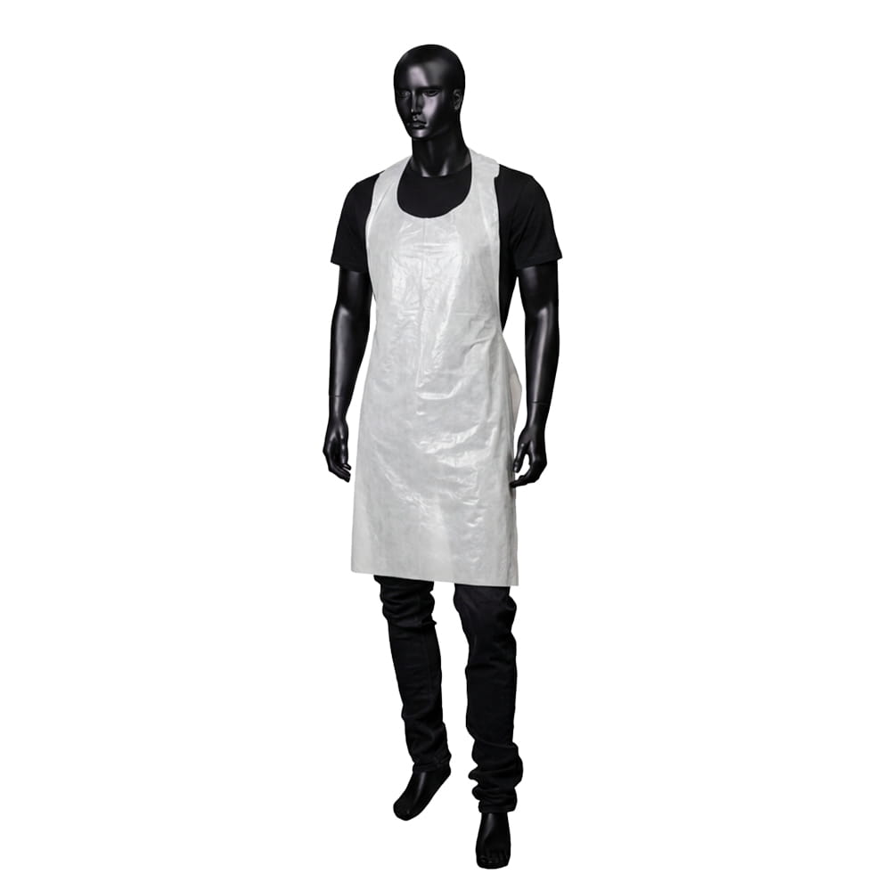 Einwegschürzen,weiß, glatte Oberfläche, 75 x 120 cm, Polyethylen, Med-Comfort