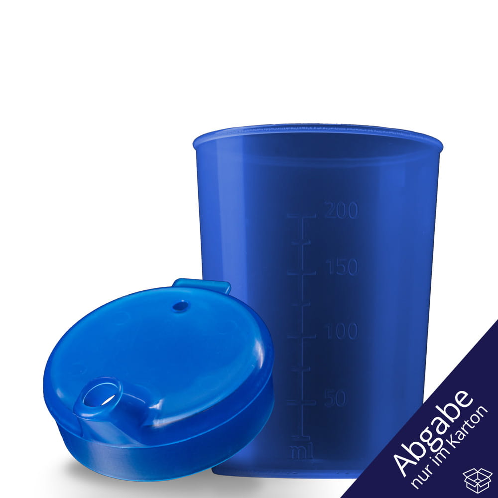 PP Schnabelbecher Oberteil und Unterteil SET, blau, 50 x 250 ml