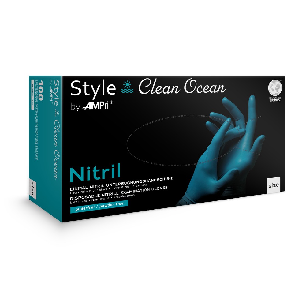 Nitrilhandschuhe, grün, Größe XS, puderfrei, Style GREEN OCEAN by Med-Comfort