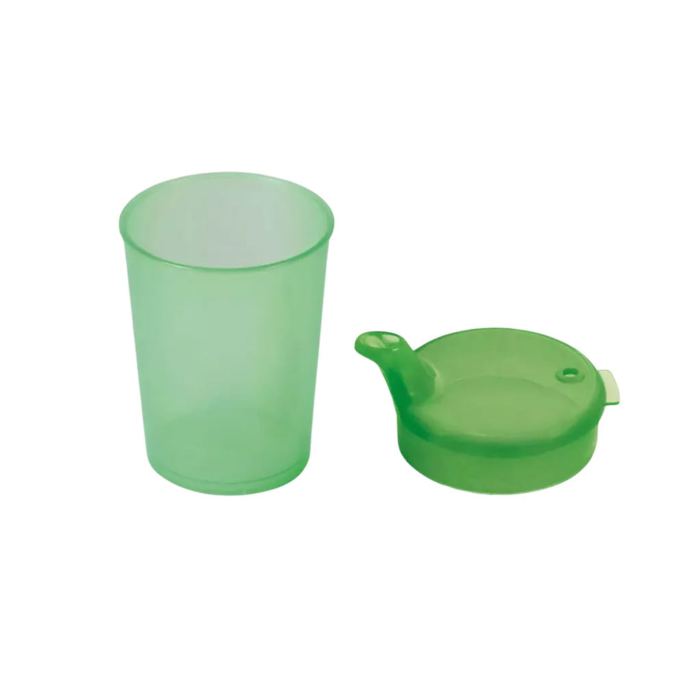 PP Schnabelbecher Oberteil und Unterteil SET, grün, 50x 250 ml Unterteil, 25x Oberteil 12x10