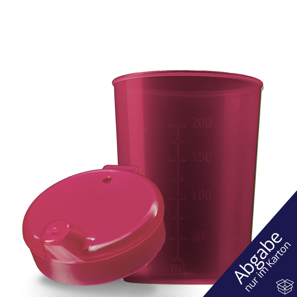 PP Schnabelbecher Oberteil und Unterteil SET, rot, 50 x 250 ml